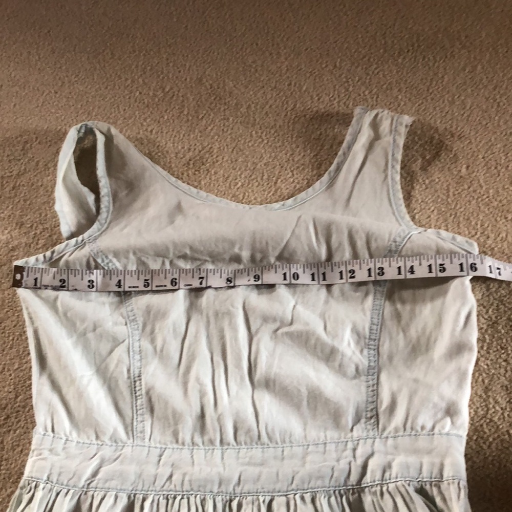 2/30🌻Beautiful soft denim dress embroidered hem Sz M - Picture 8 of 8